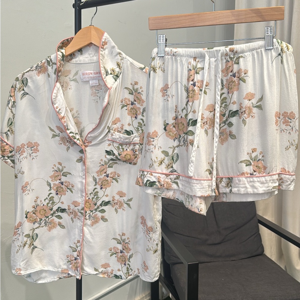 Birdy Grey Jonny Floral Satin Pajama Set